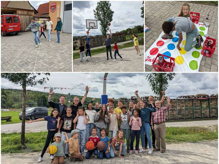 Einweihung des Baskettballkorbes