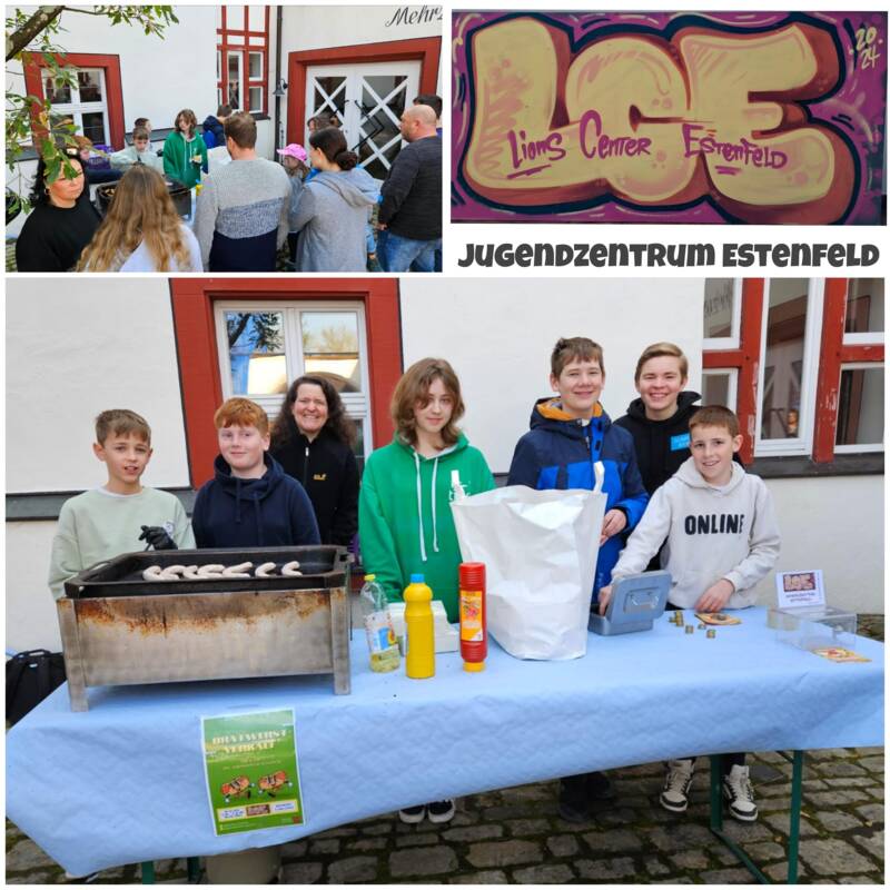 Bratwurstverkauf von und für das JUZ